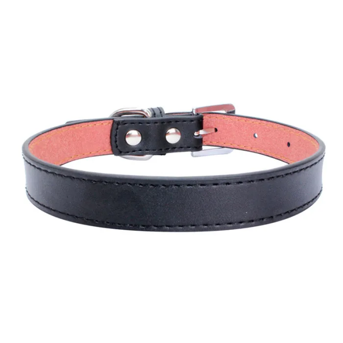 Padded Synthetic Leather Dog Collar Heavy Duty Pet Collars for Large Medium Dogs BJStore