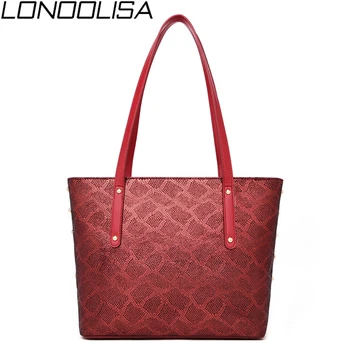 

Fashion Fish-scale pattern Women Bag Soft Leather Luxury Handbags Women Bags Designer Simple Rivet Decoration Ladies Tote Bag