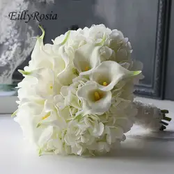 Калла Лилия Гортензия Белый слоновой кости Свадебный букет искусственных цветов для невесты букет ручной работы свадебная фотография