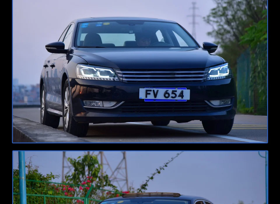 Фара для автомобиля VW Passat B7 2011- фары Противотуманные фары Дневные ходовые огни DRL H7 светодиодный Биксеноновая лампа автомобильные аксессуары