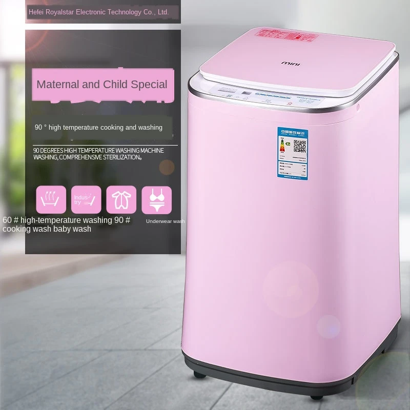 מיני מכונת כביסה 3kg מלא אוטומטית גבוהה טמפרטורת כביסה לילדים ואמהות|מכונות  כביסה| - AliExpress