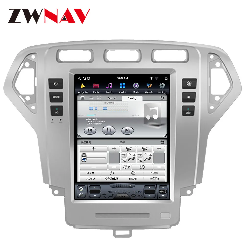 DSP Carplay vertical Tesla screen Android 9.0 Car Multimedia Player For Ford Mondeo MK4 2007-2010 GPS Radio stereo Map head unit