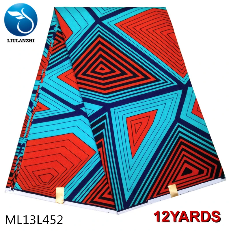 Воск liulanzhi принты Анкара 12 ярдов африканская Анкара tissu для платья дизайнер воск ткани Африканский ML13L444-453