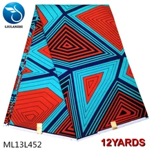 Воск liulanzhi принты Анкара 12 ярдов африканская Анкара tissu для платья дизайнер воск ткани Африканский ML13L444-453