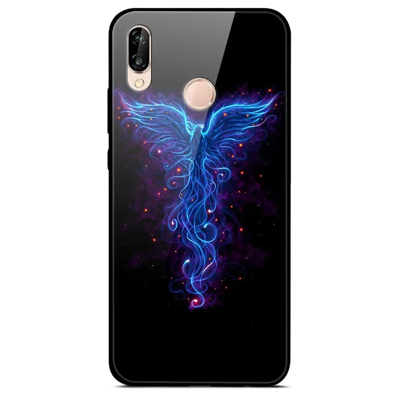 9 Закаленное стекло Чехол для Huawei P20 Lite Чехол Жесткий ПК Красочный чехол для Huawei P20 Pro Бампер Чехол для телефона P 20 P 20 Pro Lite Coque - Цвет: 9