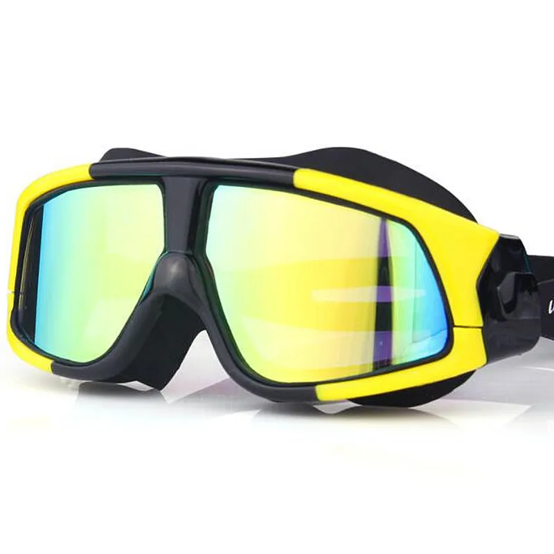 Professional Big Frame Swimming Goggles Myopia Plating Lens Anti-fog  Diopter Diving Glasses Anti-UV Men Women Eyewear Case 4