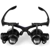 10X 15X 20X 25X LED Double Eye Jeweler Repair Watch Magnifier Loupe Glasses Lens ► Photo 2/6