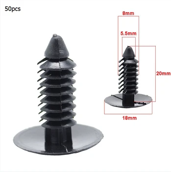 

50pcs 8mm Plastic Rivets Clips for Buick Ford Chevy Auto Fasteners Car Trunk Roof Door Trim Panel Retainer Vehicle Universal