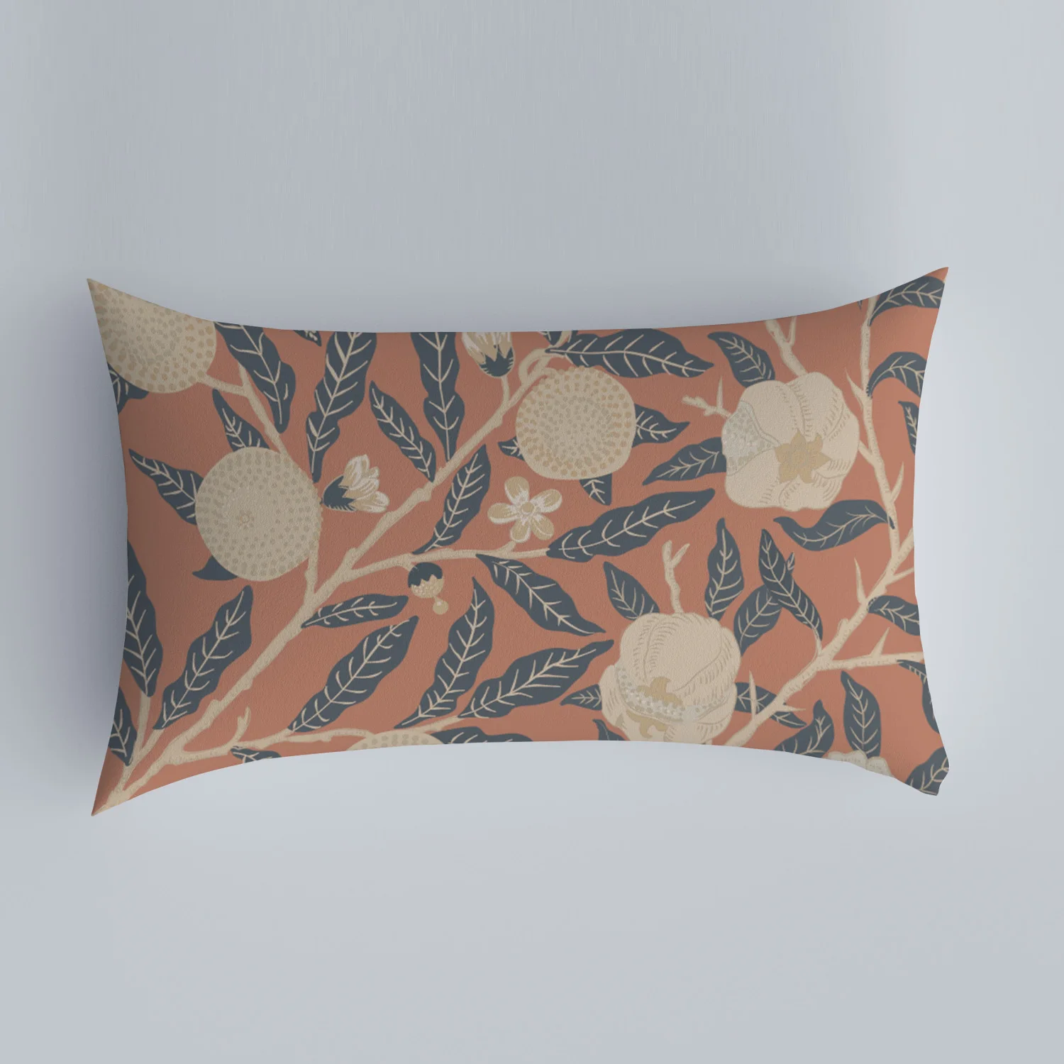 Pastoral style pillowcase Nordic flower pattern cushion cover car backrest pillowcase living room sofa home pillowcase single 4