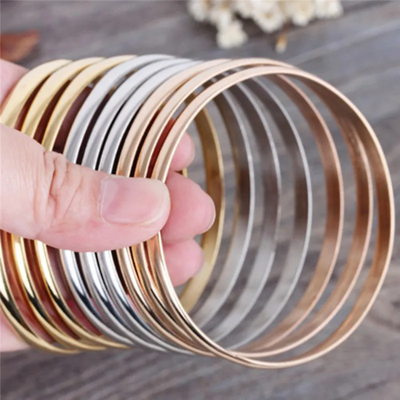 9/12/7pcs 68mm Woman Bracelets Stainless Steel Bangle Set Female Bracelet Jewelry Gifts Sold By Kit bangle bracelet stainless steel bracelet