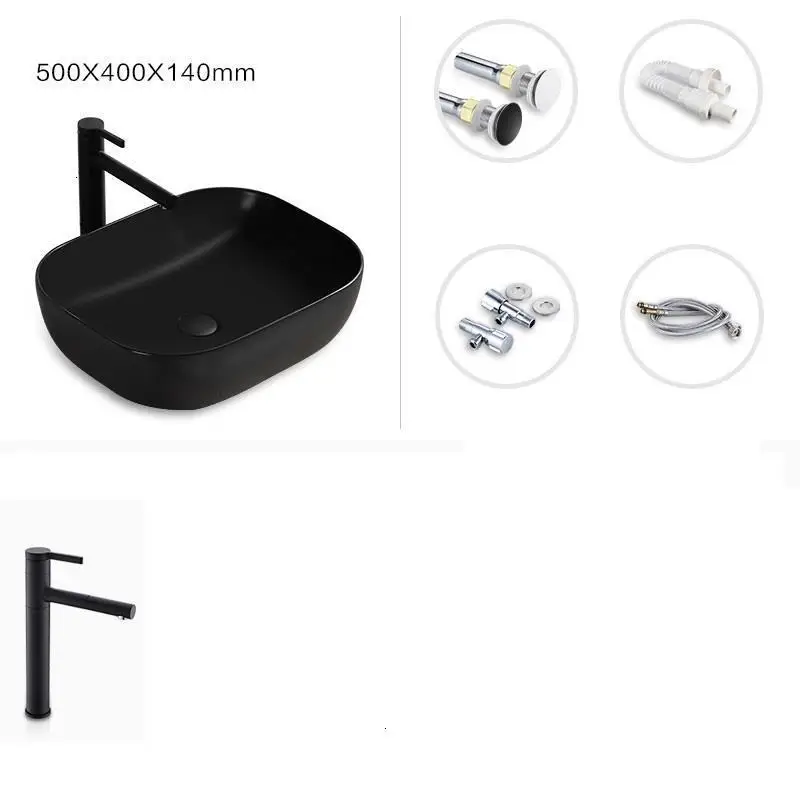 Banyo Waschtisch Salle Bain wastatel Black Da Appoggio Bagno De Mano Pia Para раковина для ванной комнаты Lavabo Cuba Banheiro умывальник