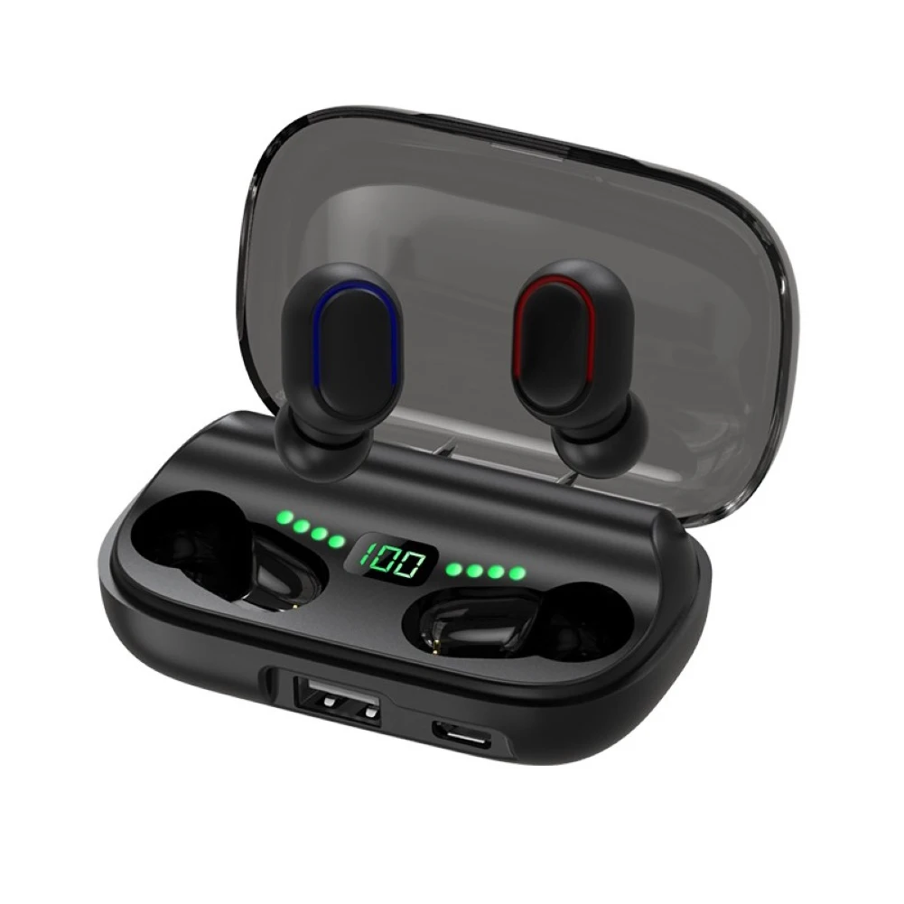 TWS V5 0 Bluetooth Wireless Earphones 1200mah Charging Box 9D HIFI Sound Touch Control Earphones for Iphone Sumsung Ipad IOS