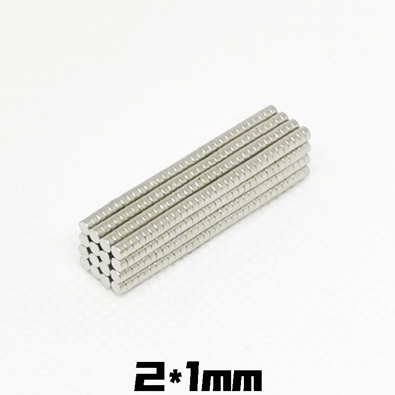 

20/50/100/200Pcs/Lot Strong Rare Earth NdFeB Magnet 2mm x 1mm Neo Neodymium N35 Magnets 2*1 mm Craft Model Disc Sheet Fridge 2x1