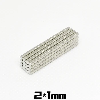 

N35100pcs 2x 1 mm Super Strong Rare Earth Disc 2mm x 1mm Fridge Permanet Magnet 2*1mm Small Round Neodymium Magnet