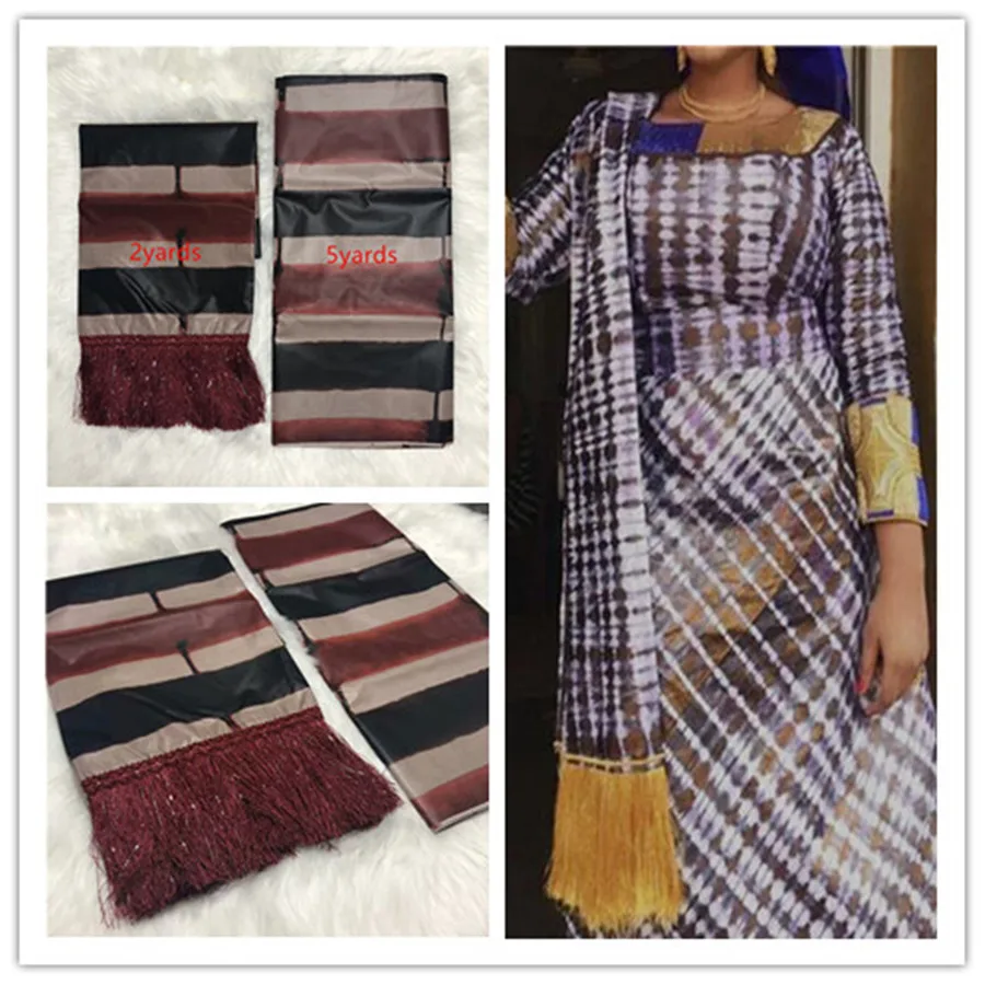 Африканский Базен riche ткань высокого качества bazin brode getzner Модные женские Базен riche парча с кисточкой 5+ 2 ярда/лот