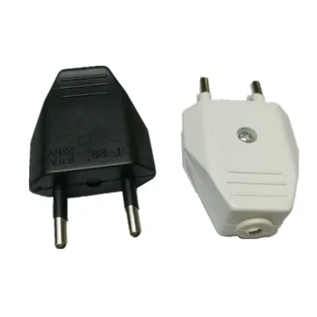 

European standard two round 2pin power plug 10A wiring assembly EU plug French socket 20pcs