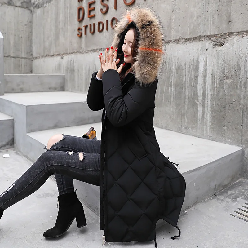 

2019 Winter New Style Korean-style Cotton-padded Clothes Women's Casual down Cotton Long Cotton Coat Women Jacket