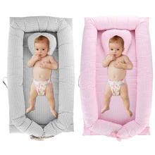 Детская кроватка-гнездо переносная съемная и моющаяся детская кроватка дорожная кровать для детей Младенческая Детская Хлопковая Колыбель для новорожденных бампер