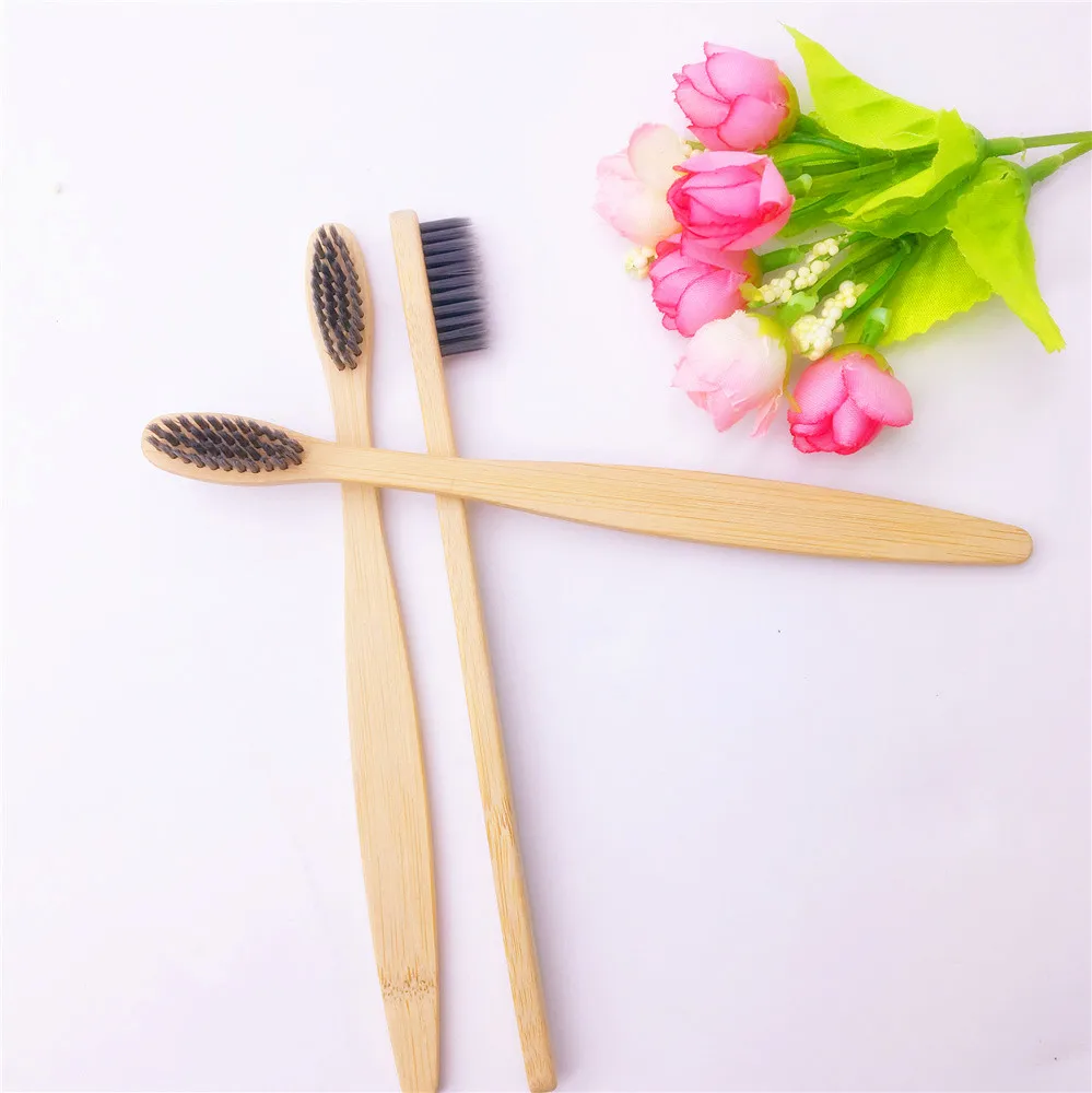 5 шт бамбуковая зубная щетка из древесного угля замена-зубная щетка-упаковка более экономичная приемлемая персональная индивидуальная, 1 шт может быть продано - Цвет: Black-3pcs