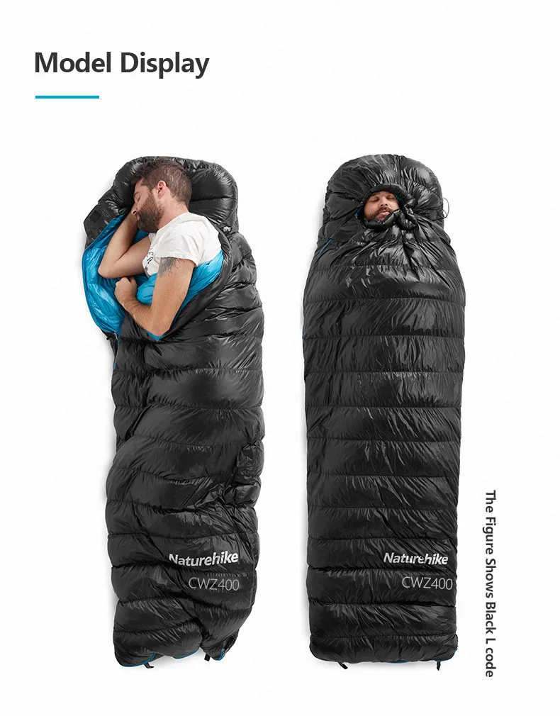 Спальный мешок Naturehike 550FP CWZ400 90% гусиный пух наполнитель тип конверта зимний
