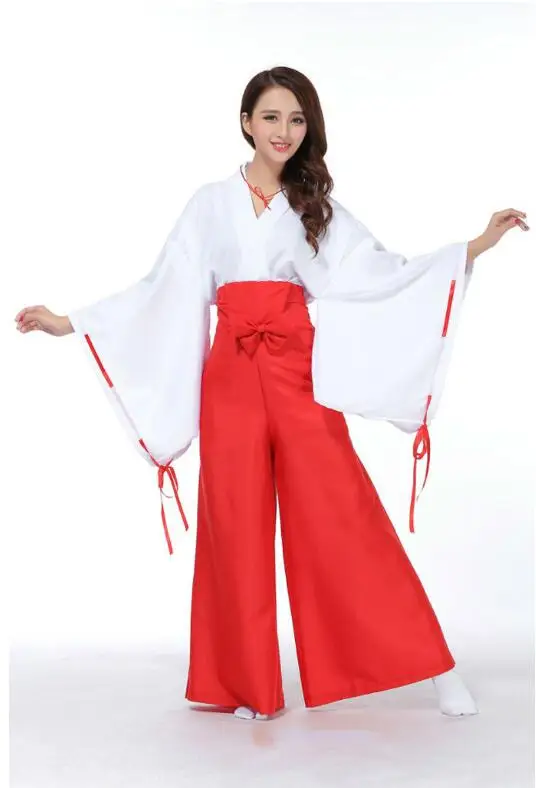InuYasha Kikyo Miko Kimono Cosplay 