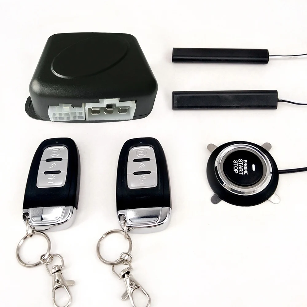  Car SUV Switch Keyless Entry Engine Start Alarm System with Vibration Sensor Push Button Remote Sta