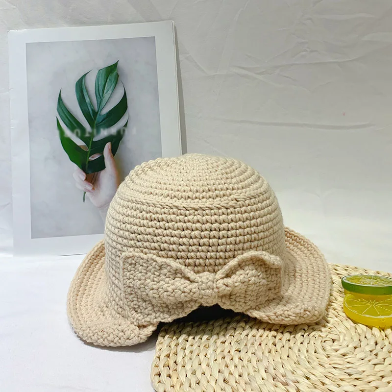 Модные детские шляпы, шляпа Федора, пляжная кепка Chapeau Sombrero, винтажные шапки для девочек, вязаная шапка, черная, красная, зимняя, флоппи-горрас