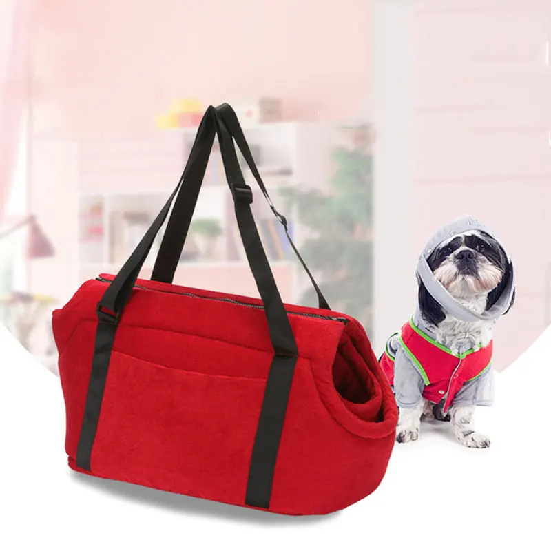 

One-shoulder Diagonal Pet Bag Foldable Travel Pet Handbag For Cat Pet Handbag With Round vent Dog Bag For Outgoing Teddy