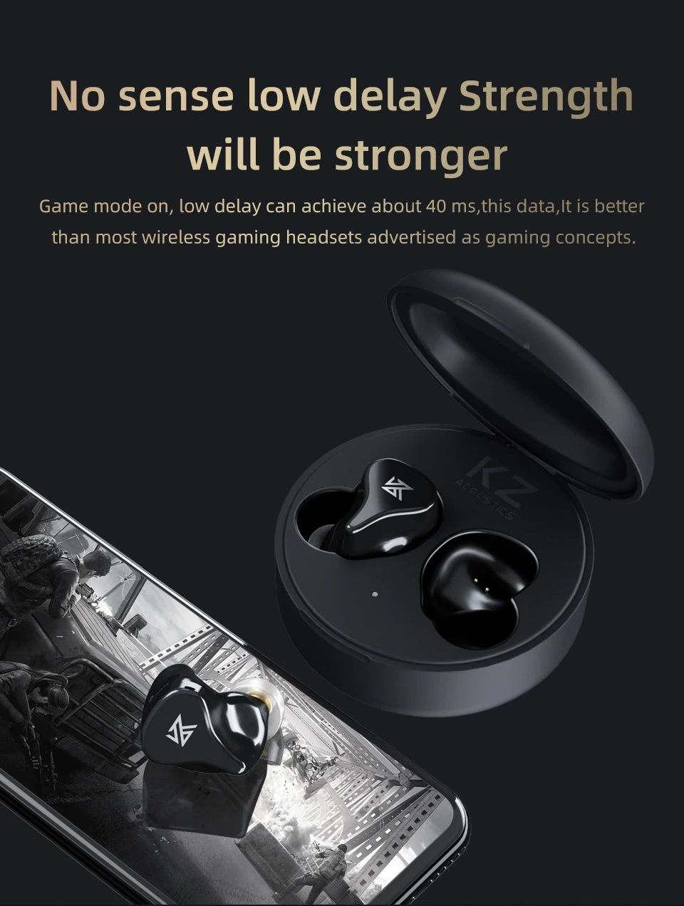 KZ Z1Pro TWS  dual magnetic dynamic game earbuds