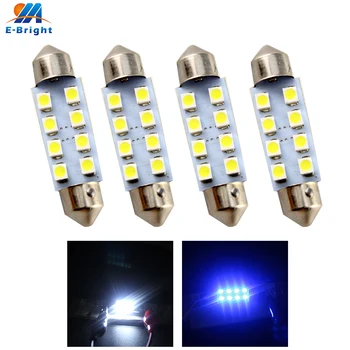 

100X 12V 31/36/39/41mm C5W 1210 8SMD Festoon Bulbs 3175 Dome Roof Lights Reading Lights Nonpolarity White