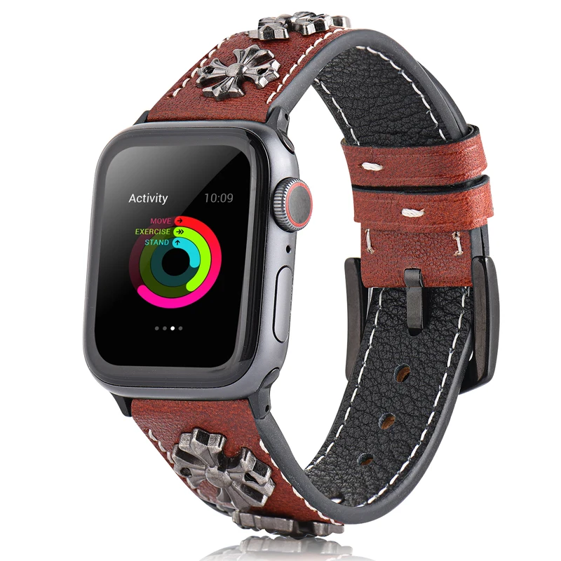 Кожаный ремешок для Apple watch band 44 мм 40 мм correa iwatch 42 мм 38 мм 3 2 Высококачественный Браслет для Apple watch 4 5 Аксессуары