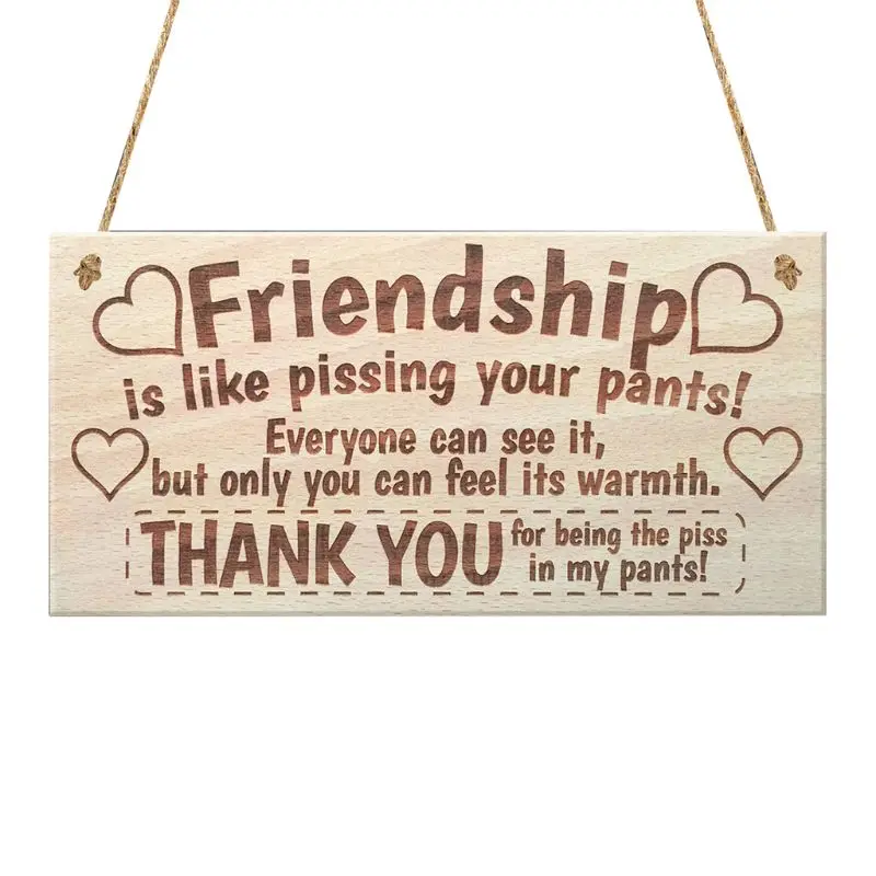 

Best Friend Plaque Friendship Wooden Sign Birthday Party Plaque Gift Sign