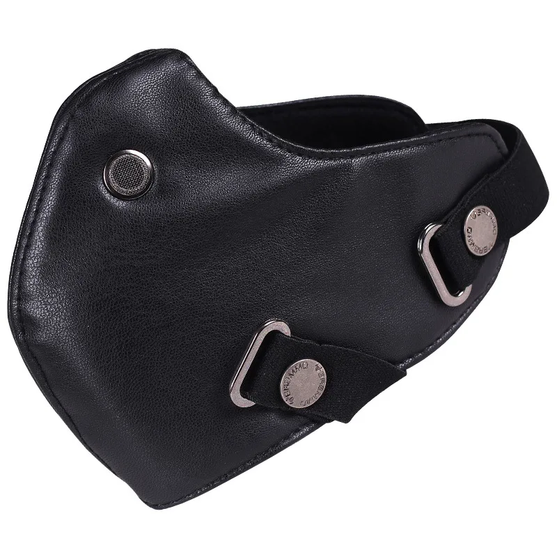 Мотоциклетная теплая маска для нашего магазина шлем 888 из искусственной кожи - Цвет: black PU leather