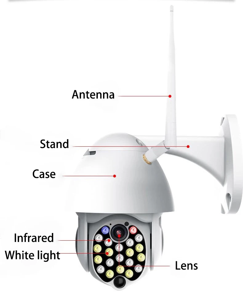 Смарт wifi камера наружная PTZ водонепроницаемая IP камера 1080p скорость CCTV камера безопасности s IP камера wifi 2MP ИК домашний Surveilance