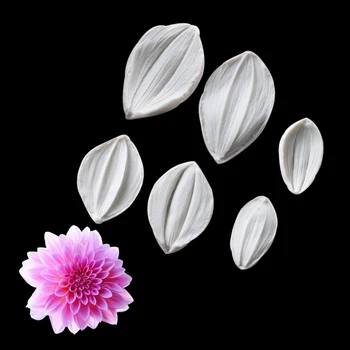 

Dahlia Petal Chrysanthemum Flower Silicone Fondant Mould Cake Decorating Chocolate Gumpaste Mold Sugarcraft, Kitchen Tools K897