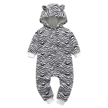 

2020 Newborn baby Rompers Winter cotton Warm Baby boy girl Clothes baby Long Sleeve Hooded Jumpsuit Kid Clothing Toddler Outwear