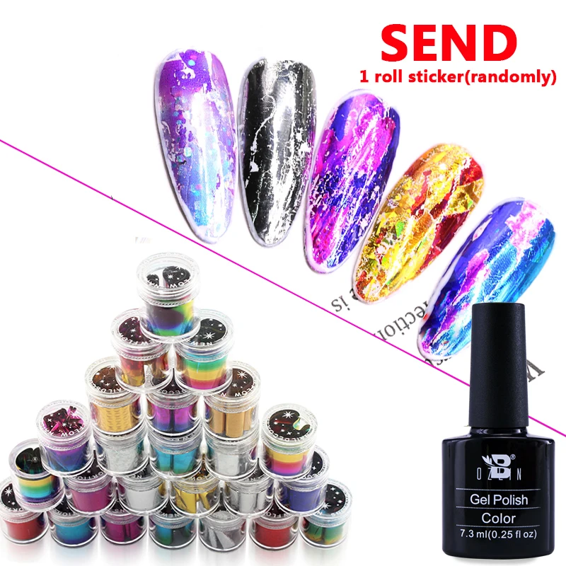 

7.3ml Foil Gel Polish For Colorful Foil Stickers Transfer Adhesive Gel Varnish Manicure Diy Image Nail Tool