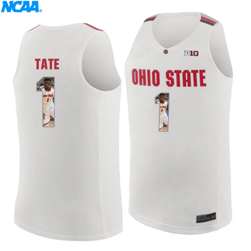 Новое поступление, высокое качество, Ohio State Tate#1, Спортивная футболка для колледжа, трикотажные изделия, S-XXXL - Цвет: 6