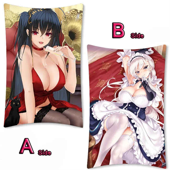 10 Аниме игра Azur Лейн USS Laffey прославленный Yuudachi Dakimakura длинная подушка для объятий Чехол Подушка для фанатов наволочка 35x55 см - Цвет: 10