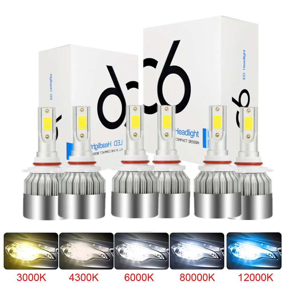 Двойная Автомобильная h7 led h11 фара 9006 HB4 bi h4 h1 h3 9005 HB3 автомобильные лампы Faros фары 12