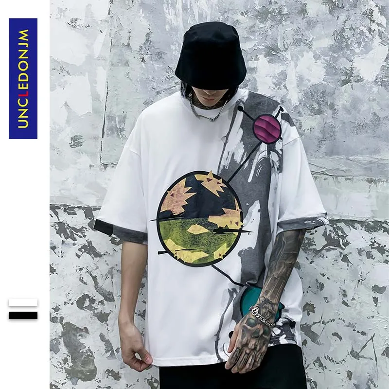 

UNCLEDONJM Star Street Fashon T-shirt Men/Women 2020 Summer Crew Neck Men's Tshirt Cotton Hip Hop Tee Shirts BS-940