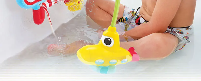 Young Cheetos yookidoo душ подводная лодка детская Ванна игрушка набор ванная комната мальчики и девочки воды Spouting играть с водой
