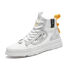 Новая Мужская модная однотонная обувь на плоской подошве Мужская универсальная парусиновая обувь повседневная прочная спортивная обувь