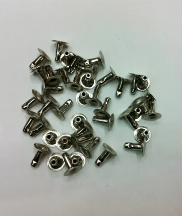 500pcs 5*5mm Rivet Silver Single Side Compression Screw Nail for Box Cases Bags Belt Purse Garment Scrapbooking Home Decorations