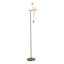 Wholesale Home Living Room Luxury Inside Brass Acrylic Bird Unique Led Standing Gold Decorative Modern Floor Lamp For Hotel