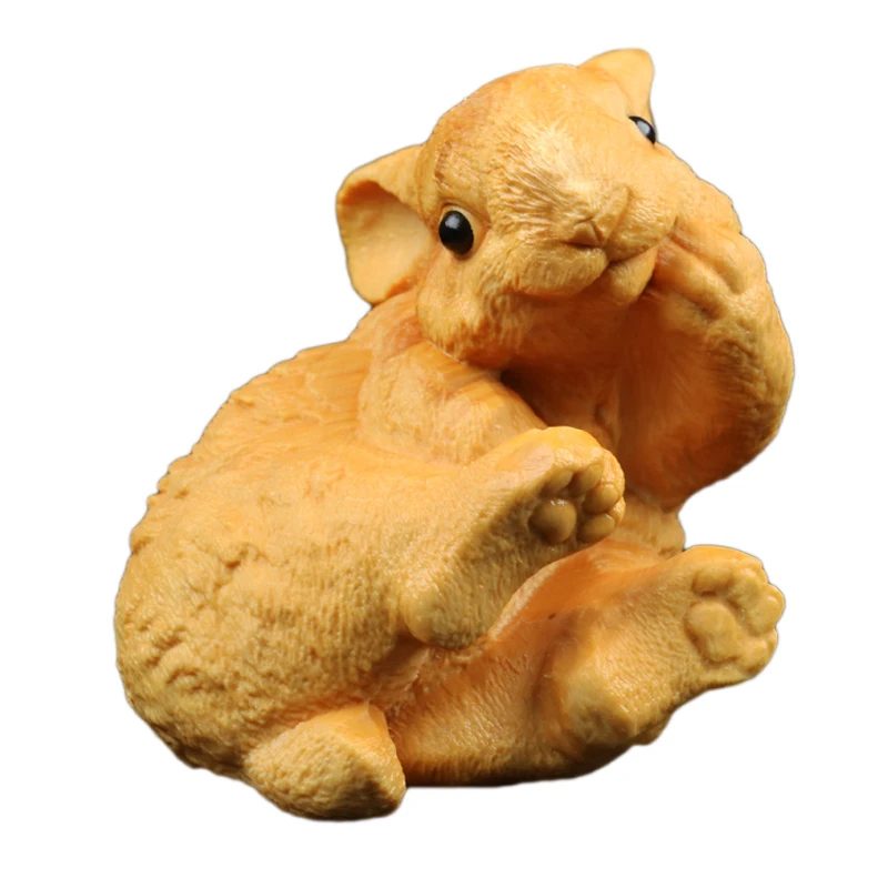 

Mini Rabbit Feng Shui Lucky Chinese Zodiac Wood Carving Crafts