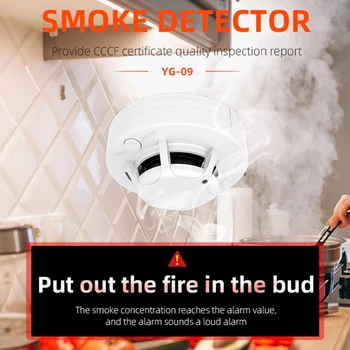 

85dB Voice Fire Smoke Sensor Detector Alarm Tester Home Security System Kitchen
