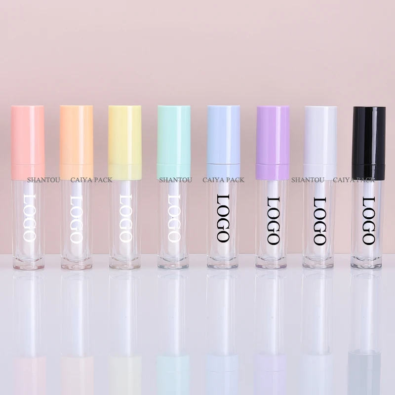 

big wand 9ml Empty Lip Gloss Tube DIY refillable Plastic cute Liquid Lipstick Container Round lipgloss container bottle