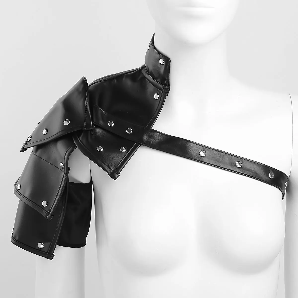 Нагрудный ремень для тела Связывание Сексуальная Клубная одежда Готический стимпанк искусственная кожа одно плечо Броня косплей костюм плечо белье