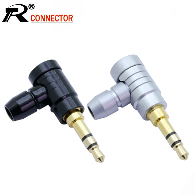 

10pcs/lot Right Angle 3.5mm 3 Poles Stereo Male Plug Screw Type Soldering Wire Connector Gold Plated 3 Pin 3.5mm Headphone Jack